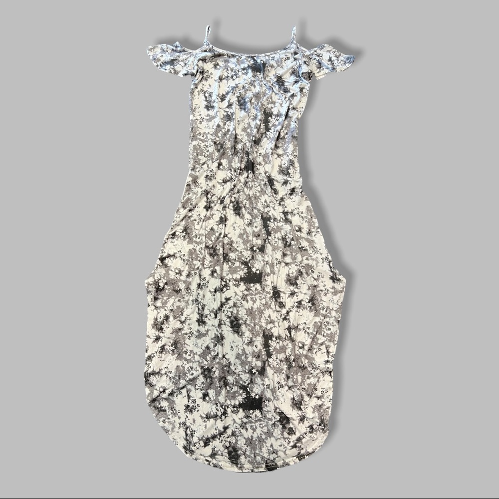 Cold Shoulder Tie Dye Maxi Dress